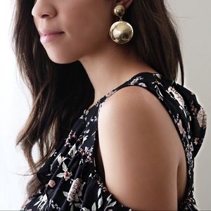 Statement Circle Drop Earrings